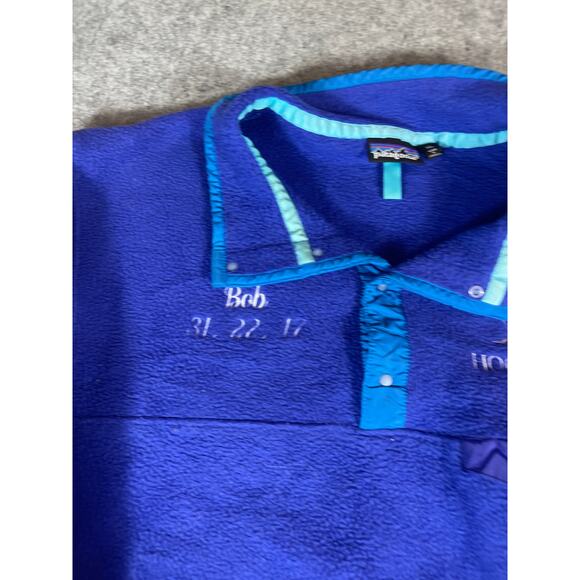 Vintage Patagonia Bob Hockey Sweater Men XL Blue Fleece Snap-T Pullover Gorpcore - Picture 2 of 5